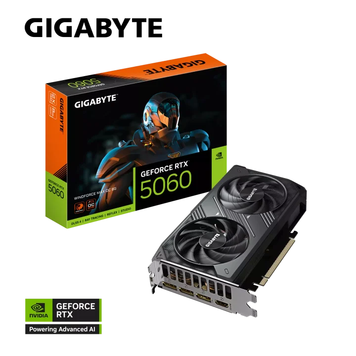 Gigabyte RTX 5060 Windforce OC Max 8GB GDDR7 Graphics Card